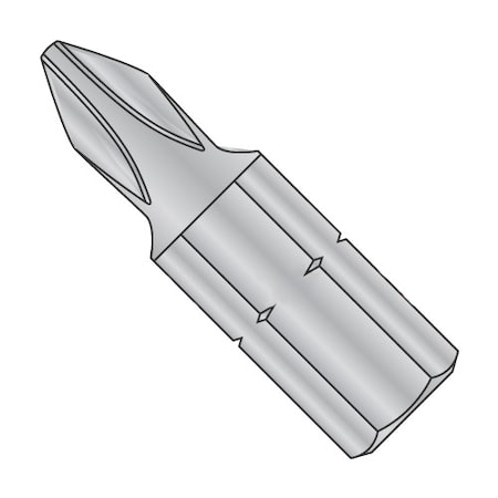 Newport Fasteners 2 X 1 X 1/4 Phillips Reduced Insert Bit/Point Size: No 2/Length 1/Shank: 1/4, 200PK 748975